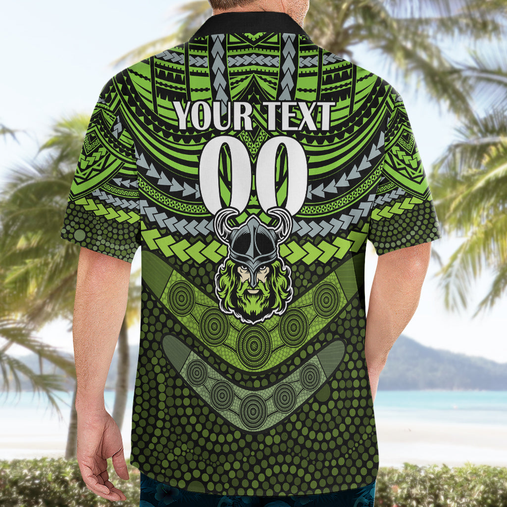 Custom Raiders Rugby Hawaiian Shirt Polynesian and Aboriginal Special Version - Vibe Hoodie Shop