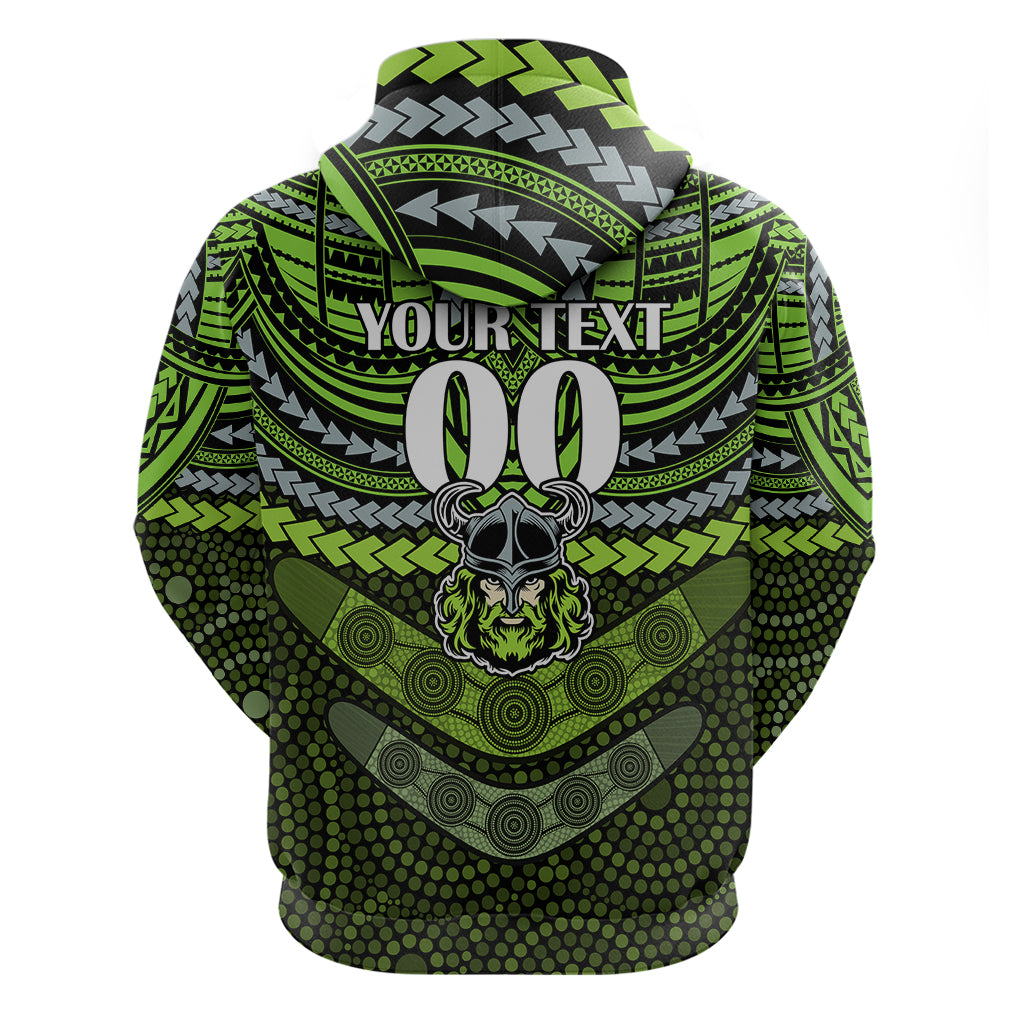 Custom Raiders Rugby Hoodie Polynesian and Aboriginal Special Version LT9 - Vibe Hoodie Shop