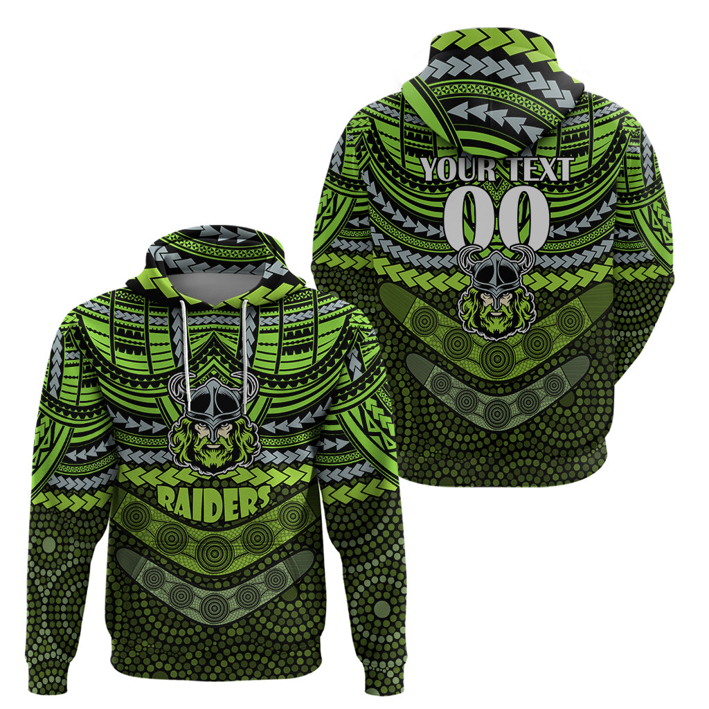 Custom Raiders Rugby Hoodie Polynesian and Aboriginal Special Version LT9 - Vibe Hoodie Shop