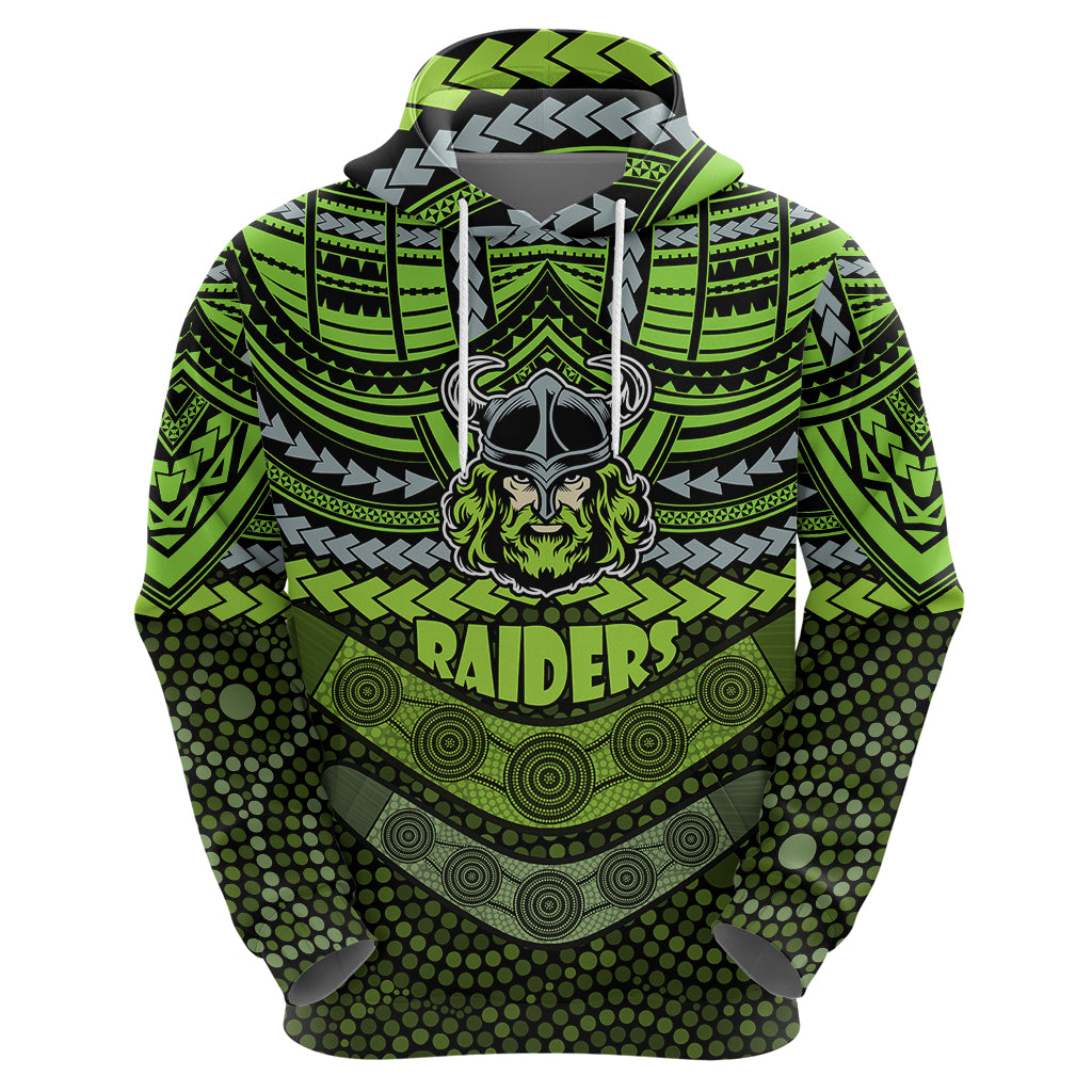 Custom Raiders Rugby Hoodie Polynesian and Aboriginal Special Version LT9 - Vibe Hoodie Shop