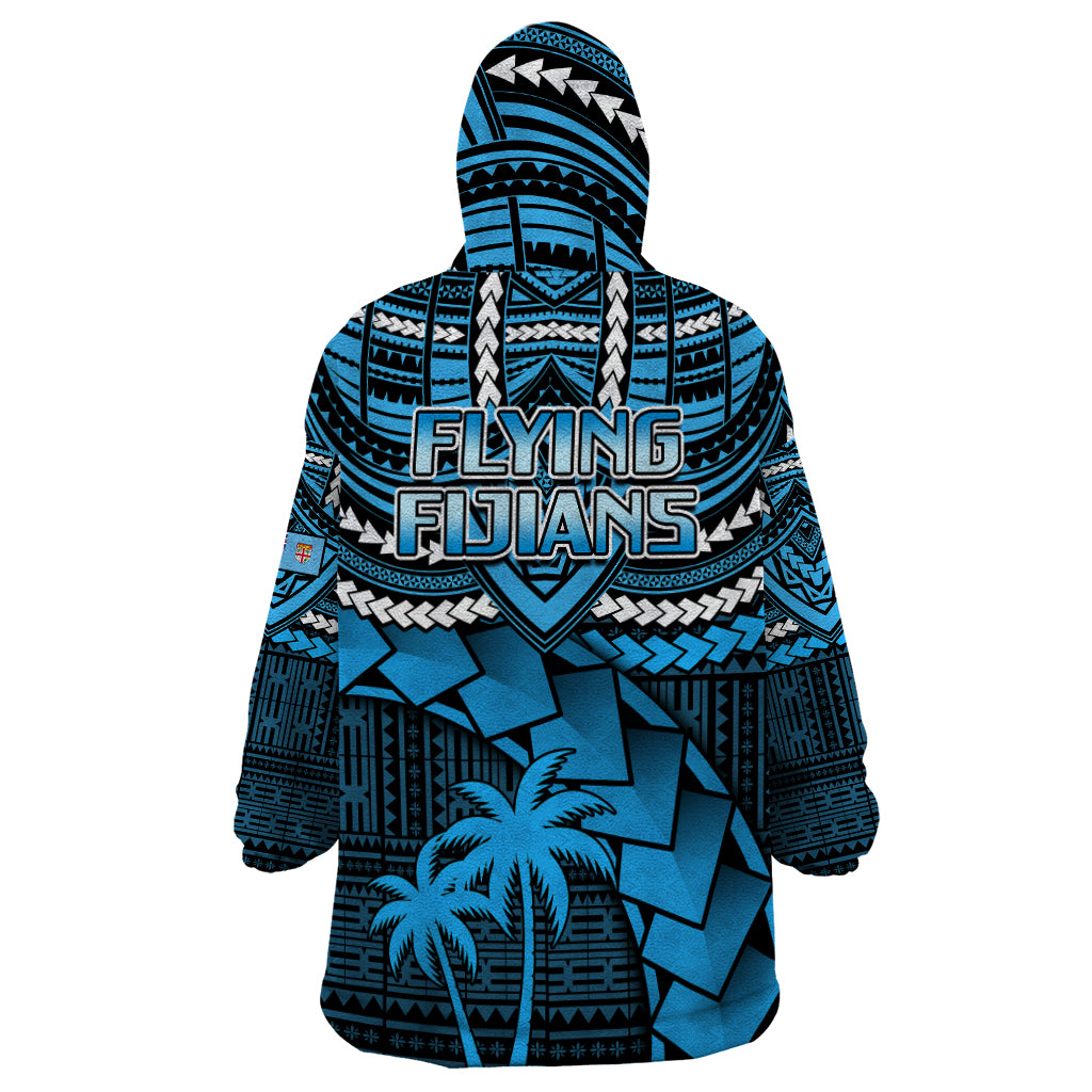 Fiji Rugby Wearable Blanket Hoodie Go Fijian Tapa Arty with World Cup Vibe - Vibe Hoodie Shop