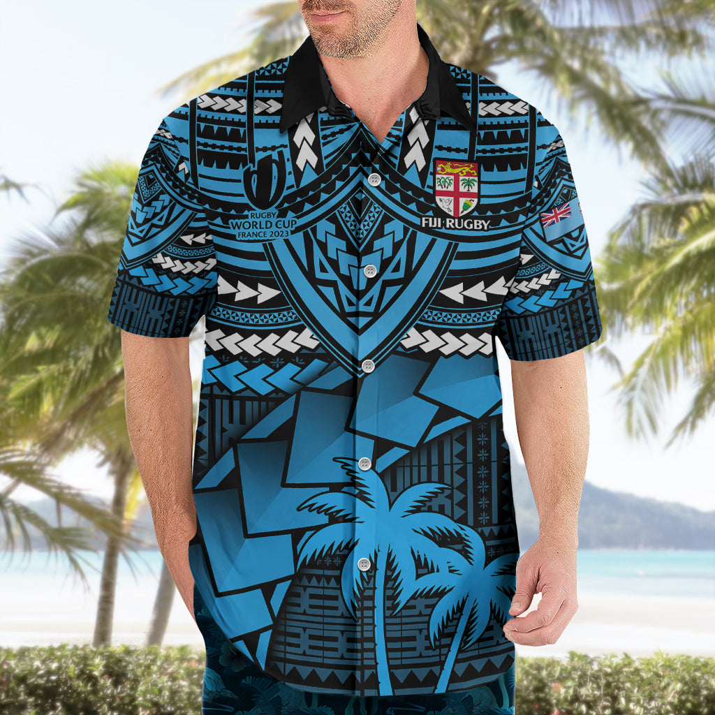 Custom Fiji Rugby Hawaiian Shirt Go Fijian Tapa Arty with World Cup Vibe - Vibe Hoodie Shop