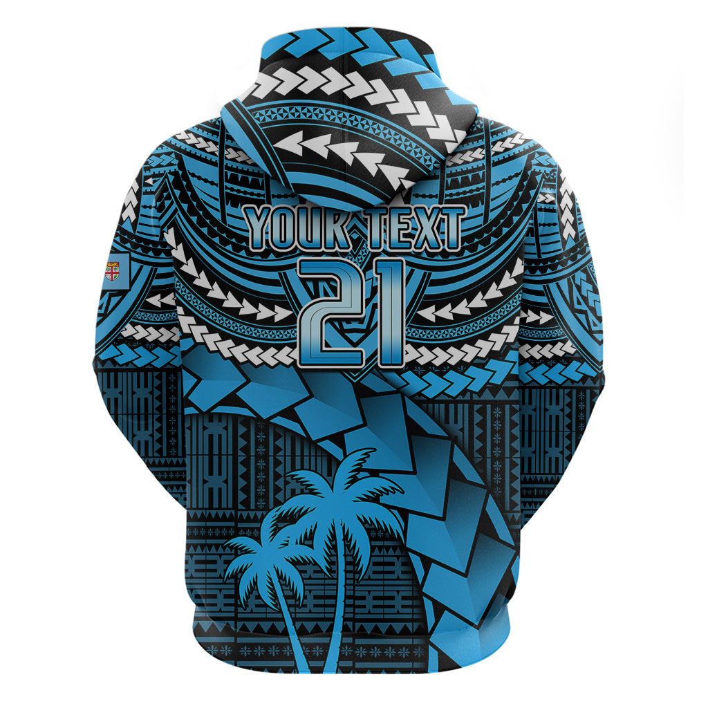 Custom Fiji Rugby Hoodie Go Fijian Tapa Arty with World Cup Vibe LT9 - Vibe Hoodie Shop
