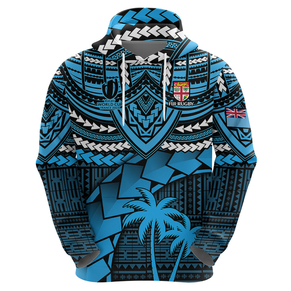 Custom Fiji Rugby Hoodie Go Fijian Tapa Arty with World Cup Vibe LT9 - Vibe Hoodie Shop