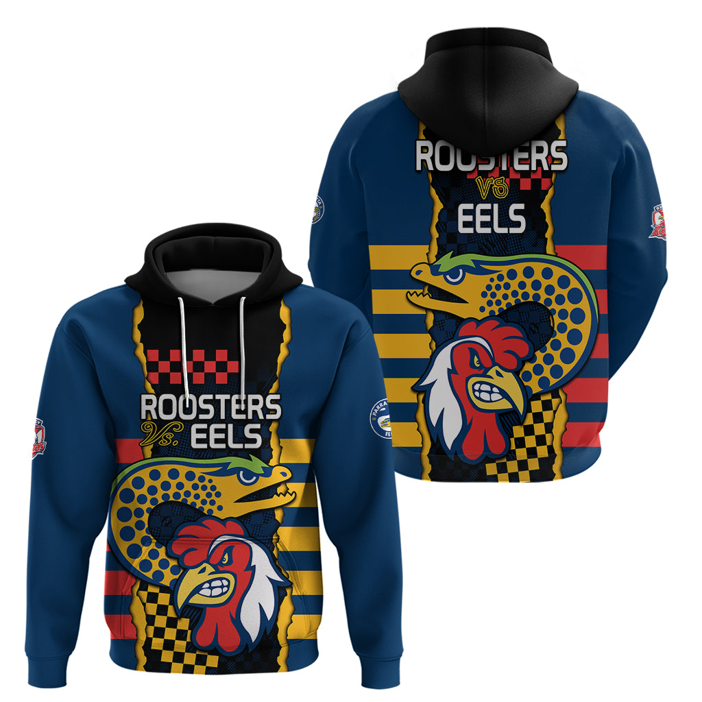 NRL Eels Combine Roosters Rugby Hoodie Sporty Style LT9 - Vibe Hoodie Shop