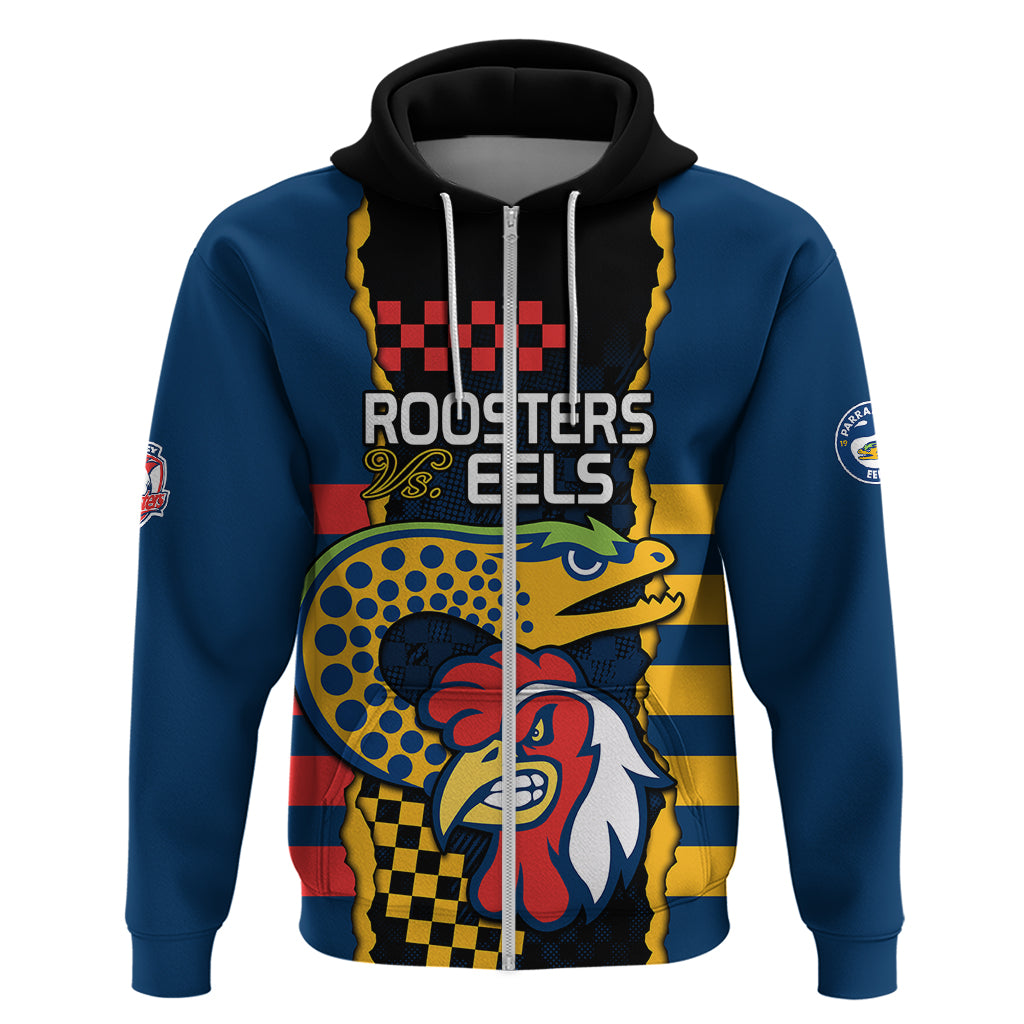 NRL Eels Combine Roosters Rugby Hoodie Sporty Style LT9 - Vibe Hoodie Shop