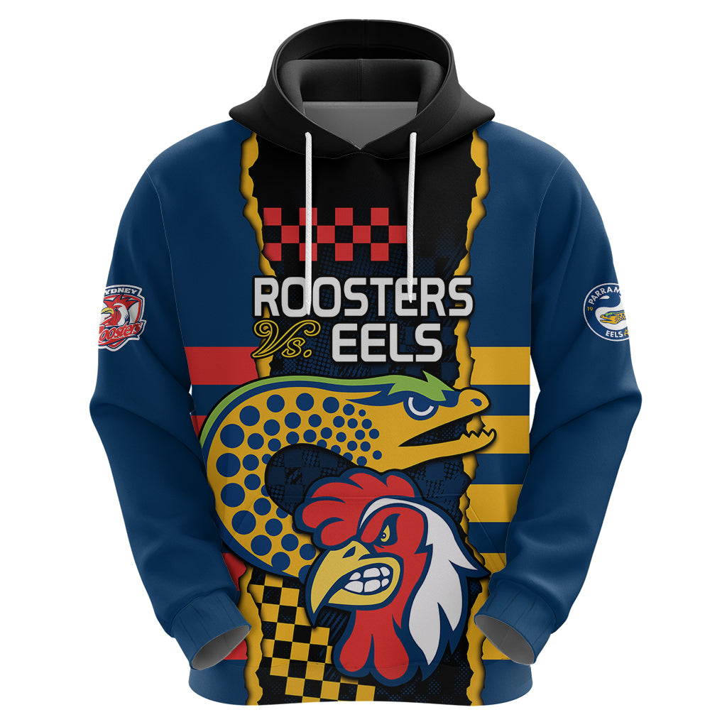 NRL Eels Combine Roosters Rugby Hoodie Sporty Style LT9 - Vibe Hoodie Shop