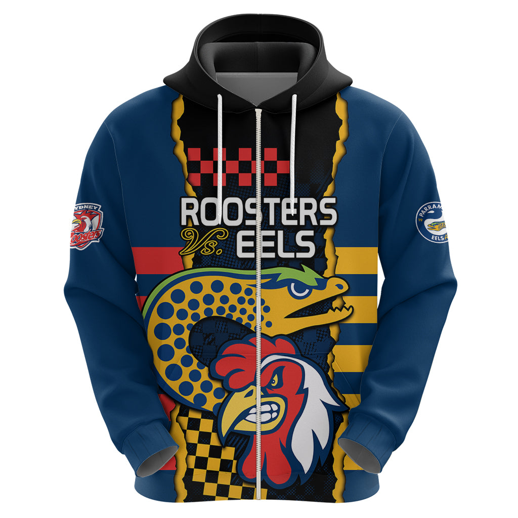 NRL Eels Combine Roosters Rugby Hoodie Sporty Style LT9 - Vibe Hoodie Shop