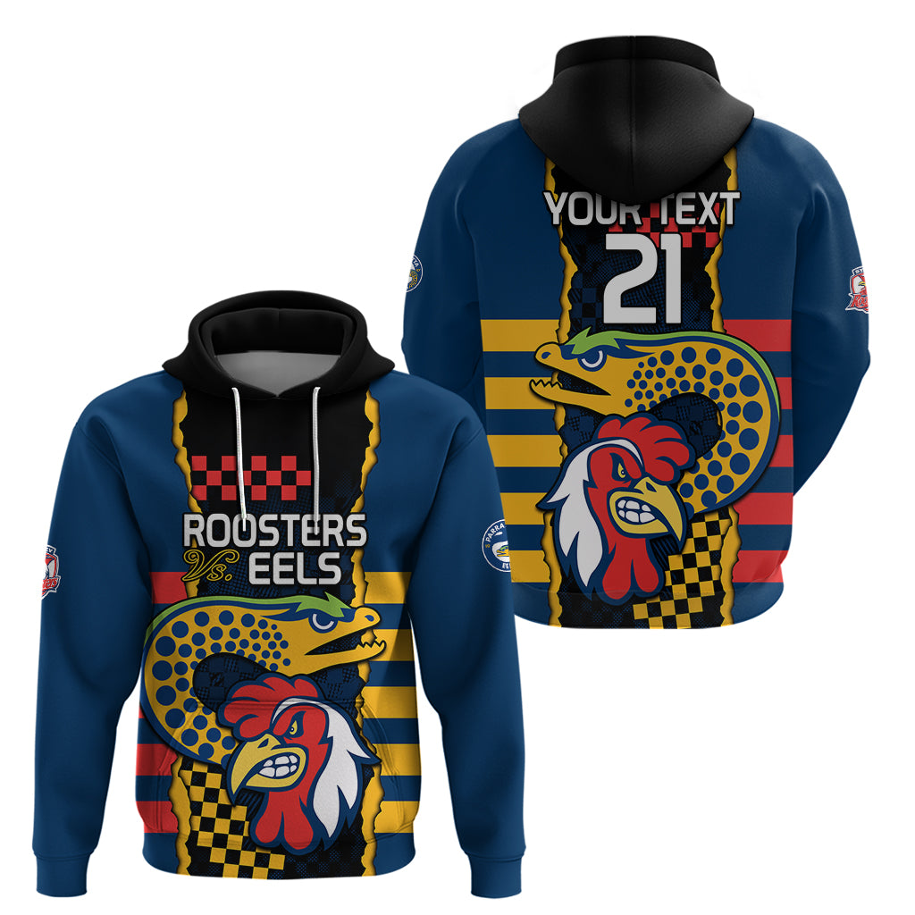 Custom NRL Eels Combine Roosters Rugby Hoodie Sporty Style LT9 - Vibe Hoodie Shop