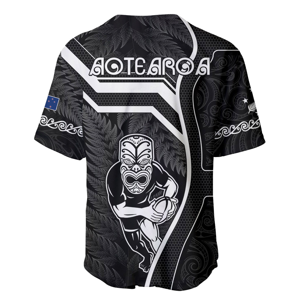 New Zealand Aotearoa Rugby Baseball Jersey Black Fern Maori Tribal Sporty Style - Vibe Hoodie Shop