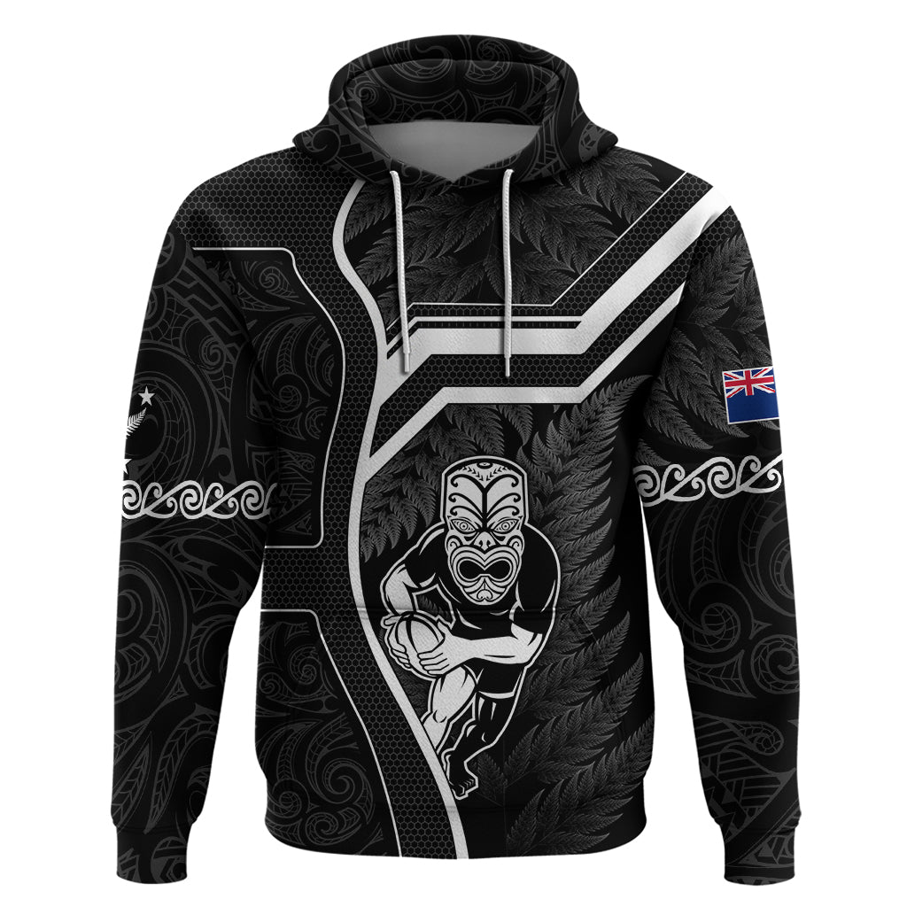 New Zealand Aotearoa Rugby Hoodie Black Fern Maori Tribal Sporty Style LT9 - Vibe Hoodie Shop