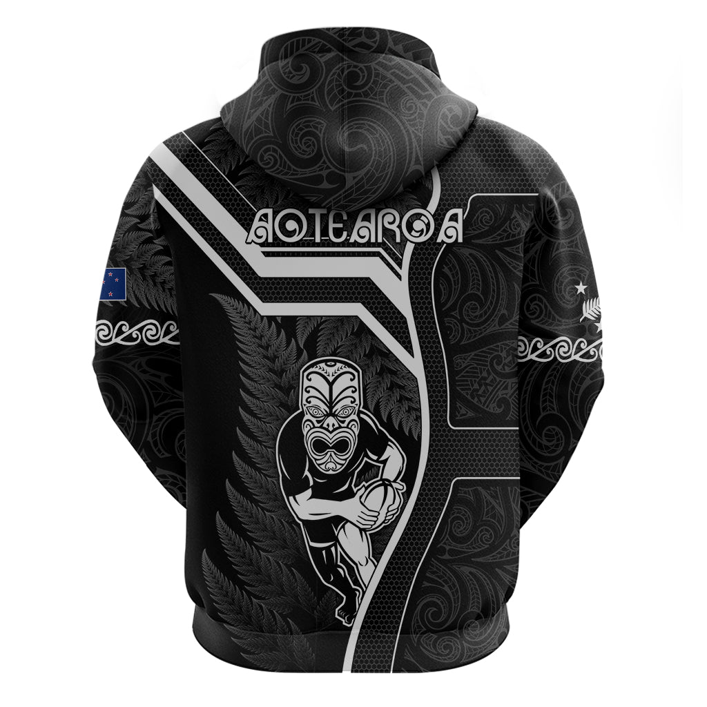 New Zealand Aotearoa Rugby Hoodie Black Fern Maori Tribal Sporty Style LT9 - Vibe Hoodie Shop