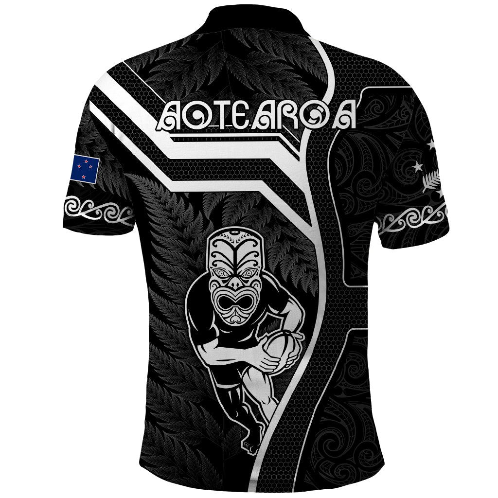 New Zealand Aotearoa Rugby Polo Shirt Black Fern Maori Tribal Sporty Style LT9 - Vibe Hoodie Shop