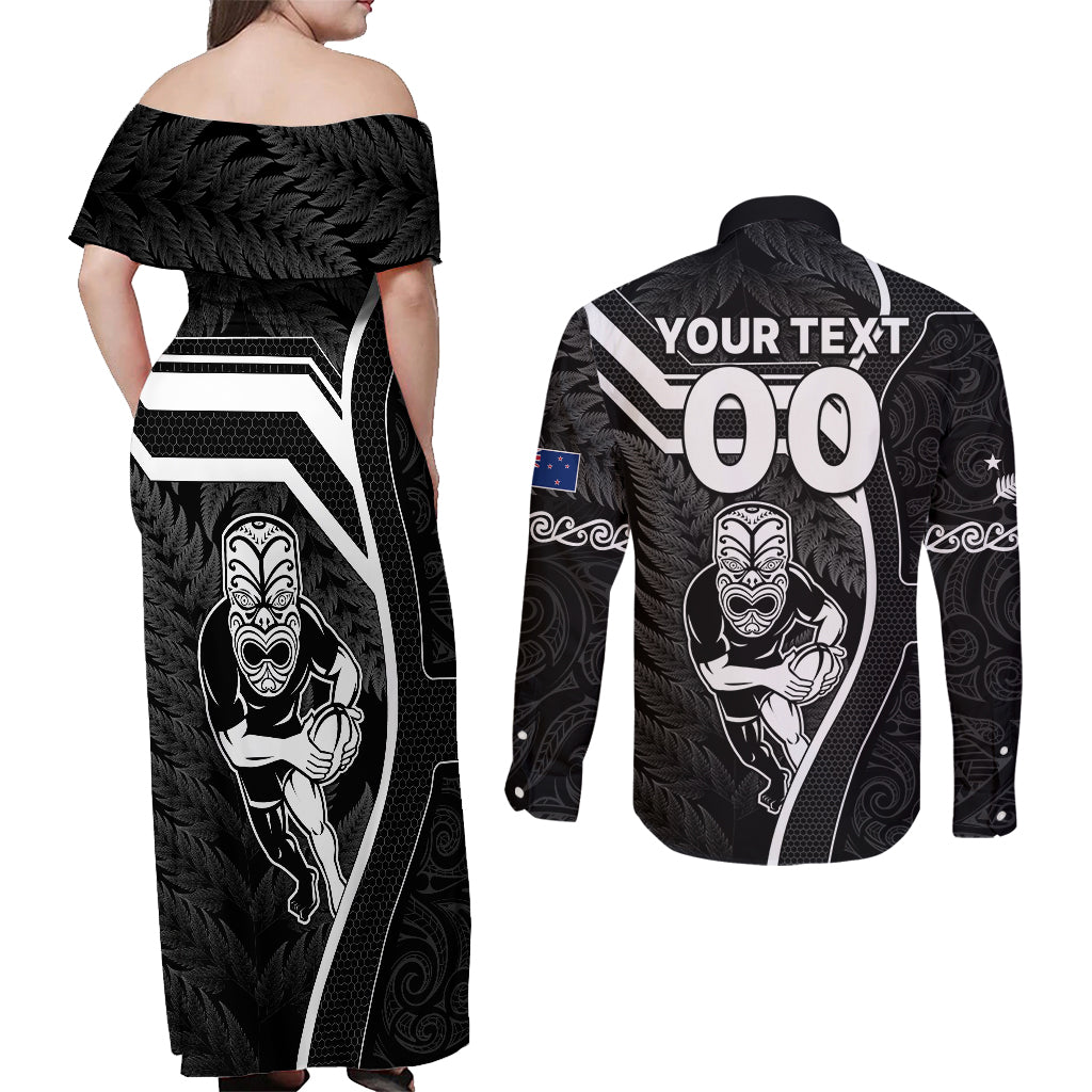 custom-new-zealand-aotearoa-rugby-couples-matching-off-shoulder-maxi-dress-and-long-sleeve-button-shirts-black-fern-maori-tribal-sporty-style