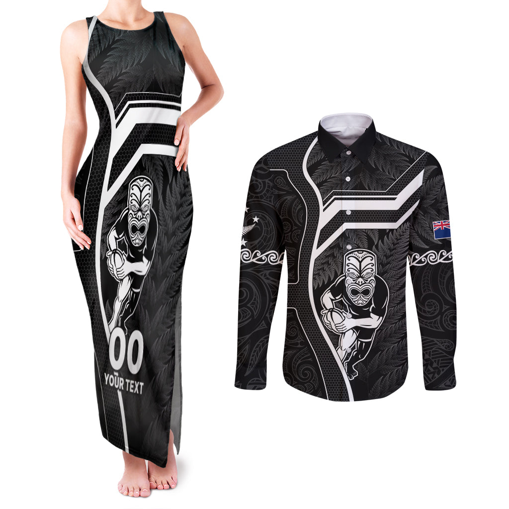 custom-new-zealand-aotearoa-rugby-couples-matching-tank-maxi-dress-and-long-sleeve-button-shirts-black-fern-maori-tribal-sporty-style