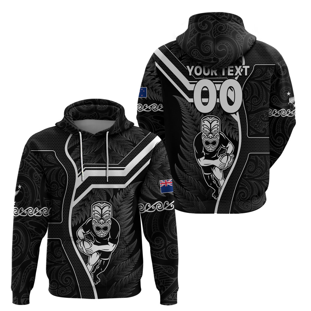 Custom New Zealand Aotearoa Rugby Hoodie Black Fern Maori Tribal Sporty Style LT9 - Vibe Hoodie Shop