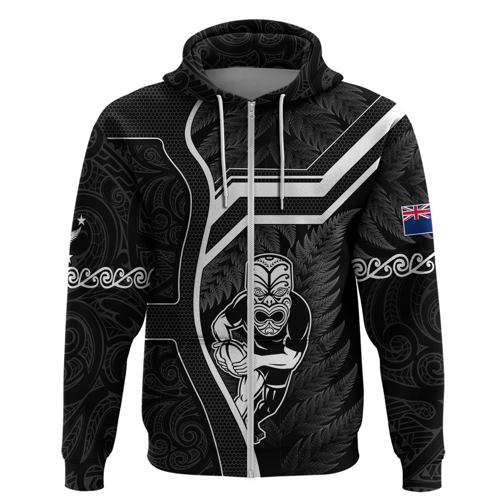 Custom New Zealand Aotearoa Rugby Hoodie Black Fern Maori Tribal Sporty Style LT9 - Vibe Hoodie Shop