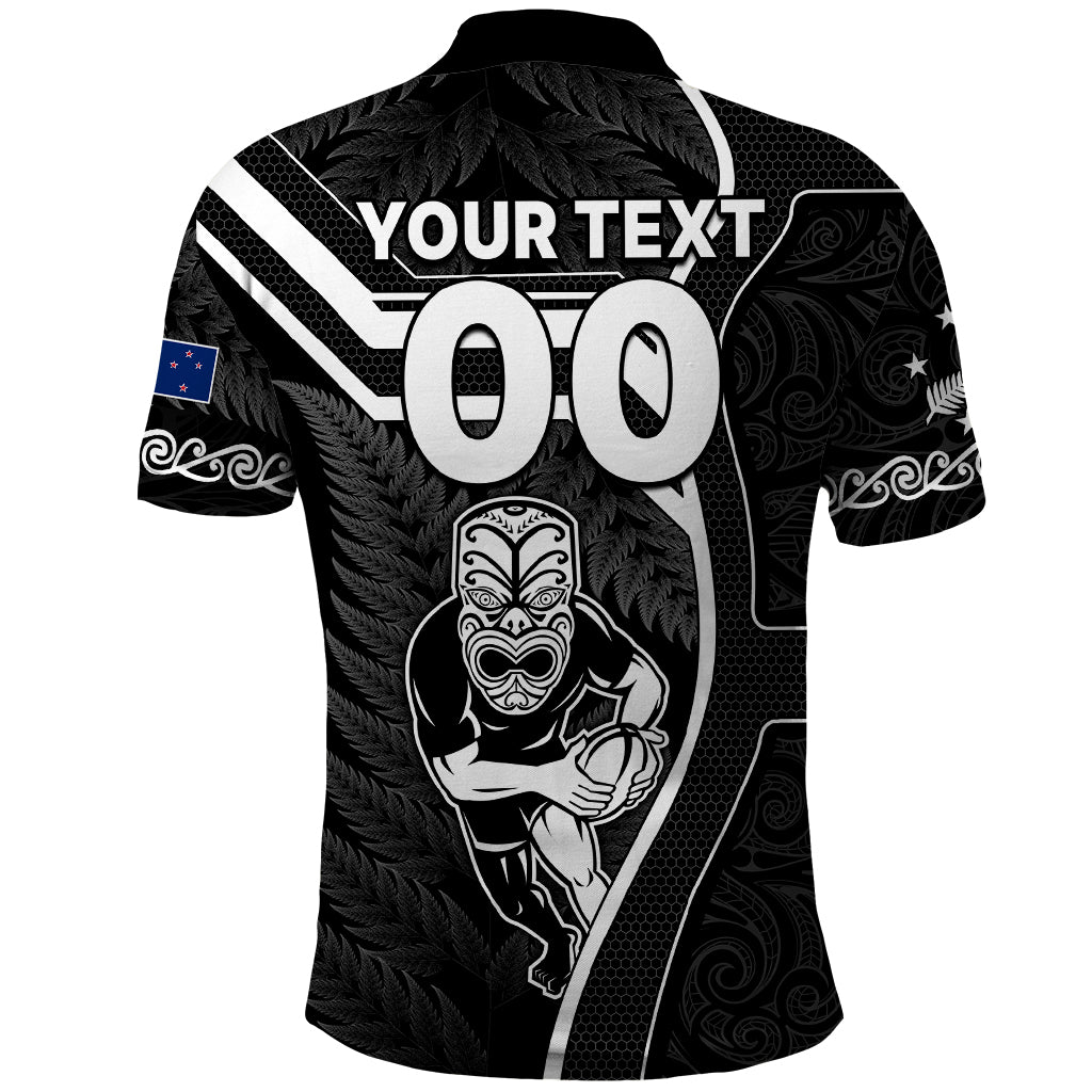 Custom New Zealand Aotearoa Rugby Polo Shirt Black Fern Maori Tribal Sporty Style LT9 - Vibe Hoodie Shop