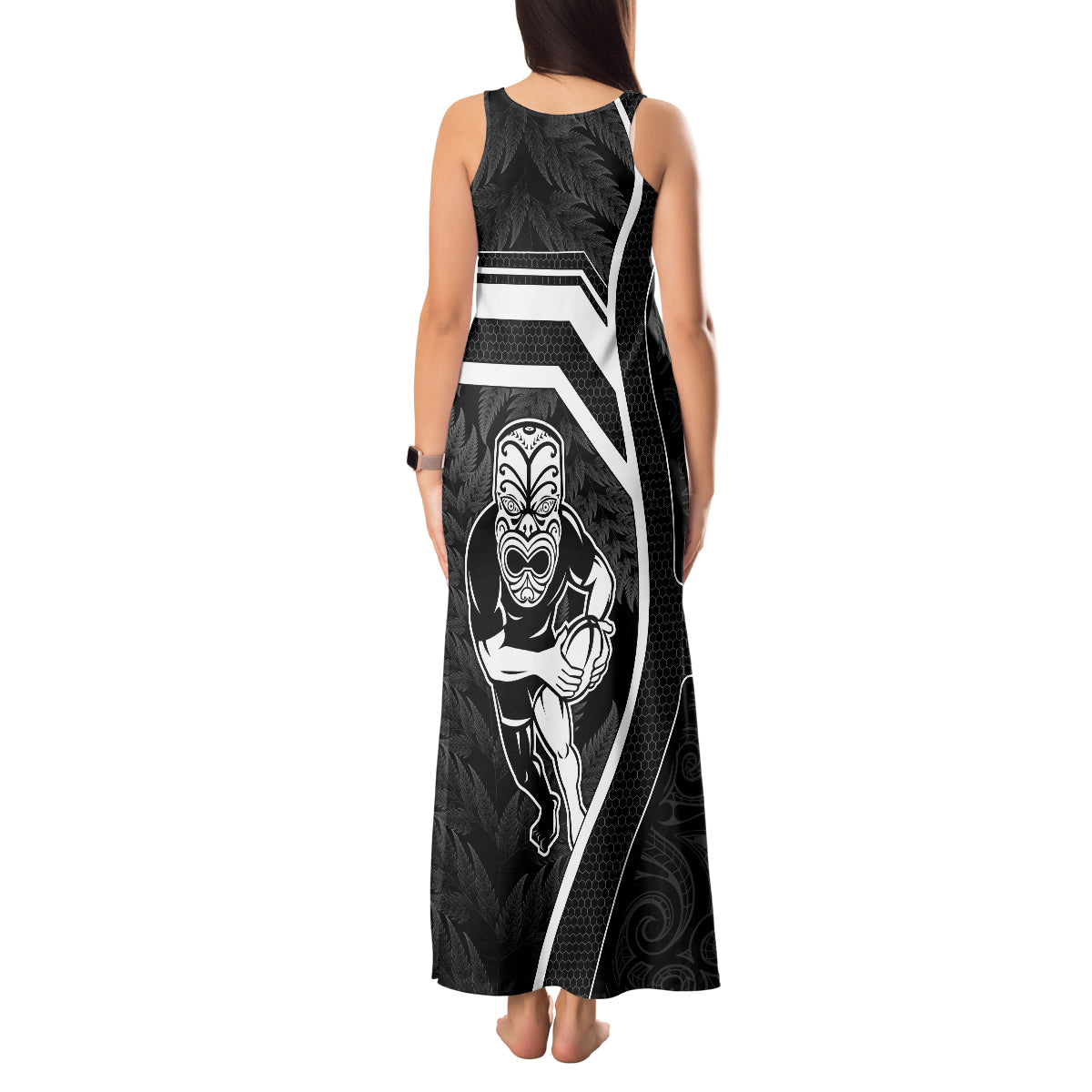 custom-new-zealand-aotearoa-rugby-tank-maxi-dress-black-fern-maori-tribal-sporty-style