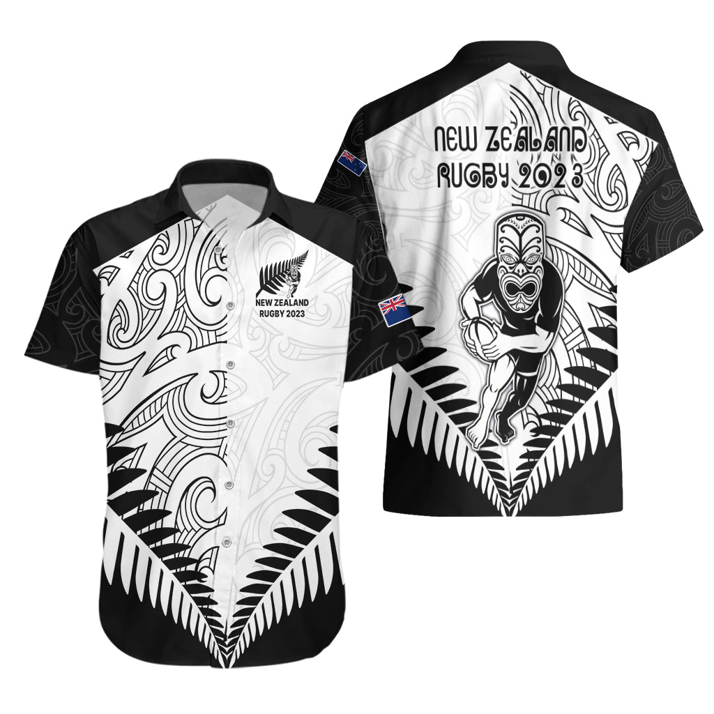 New Zealand Rugby Hawaiian Shirt Proud Aoteroa Stylised Maori Koru - Vibe Hoodie Shop