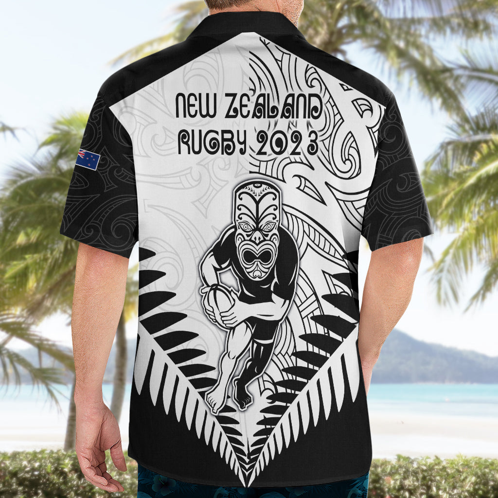 New Zealand Rugby Hawaiian Shirt Proud Aoteroa Stylised Maori Koru - Vibe Hoodie Shop
