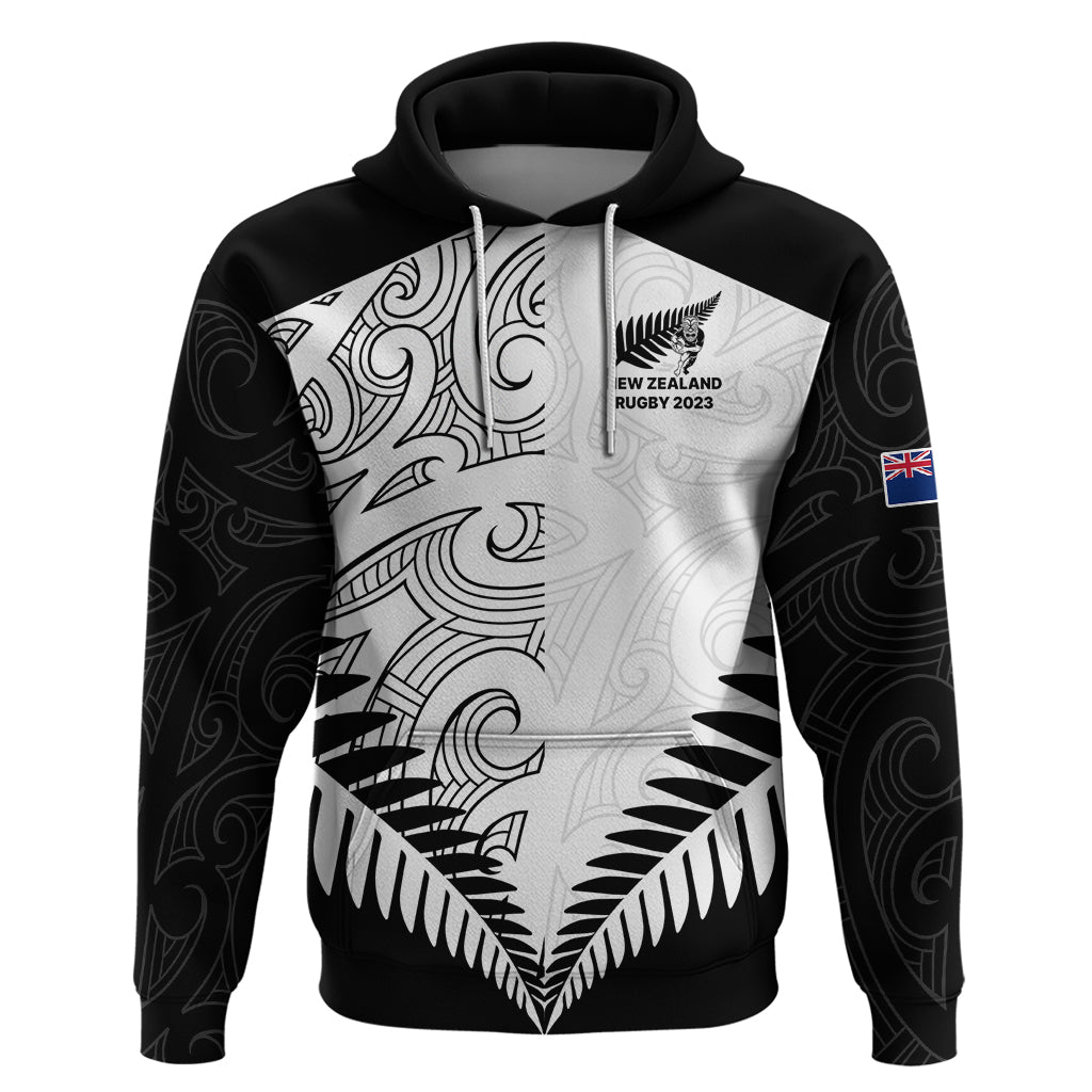 New Zealand Rugby Hoodie Proud Aoteroa Stylised Maori Koru LT9 - Vibe Hoodie Shop