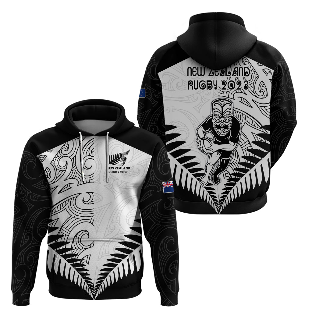 New Zealand Rugby Hoodie Proud Aoteroa Stylised Maori Koru LT9 - Vibe Hoodie Shop