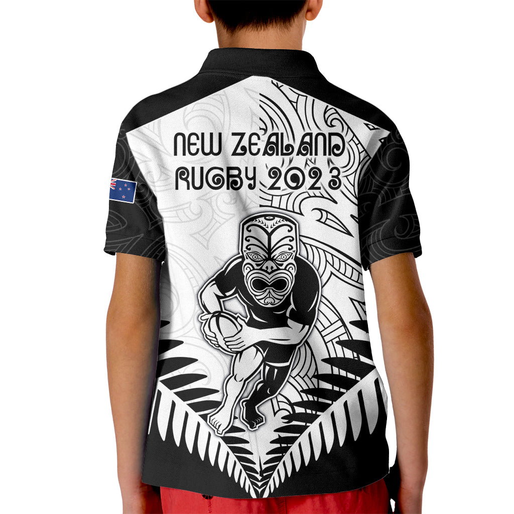 New Zealand Rugby Kid Polo Shirt Proud Aoteroa Stylised Maori Koru - Vibe Hoodie Shop