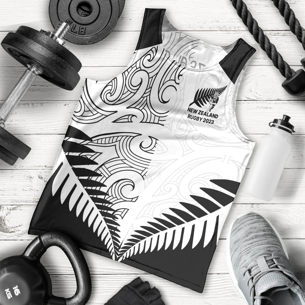 New Zealand Rugby Men Tank Top Proud Aoteroa Stylised Maori Koru - Vibe Hoodie Shop