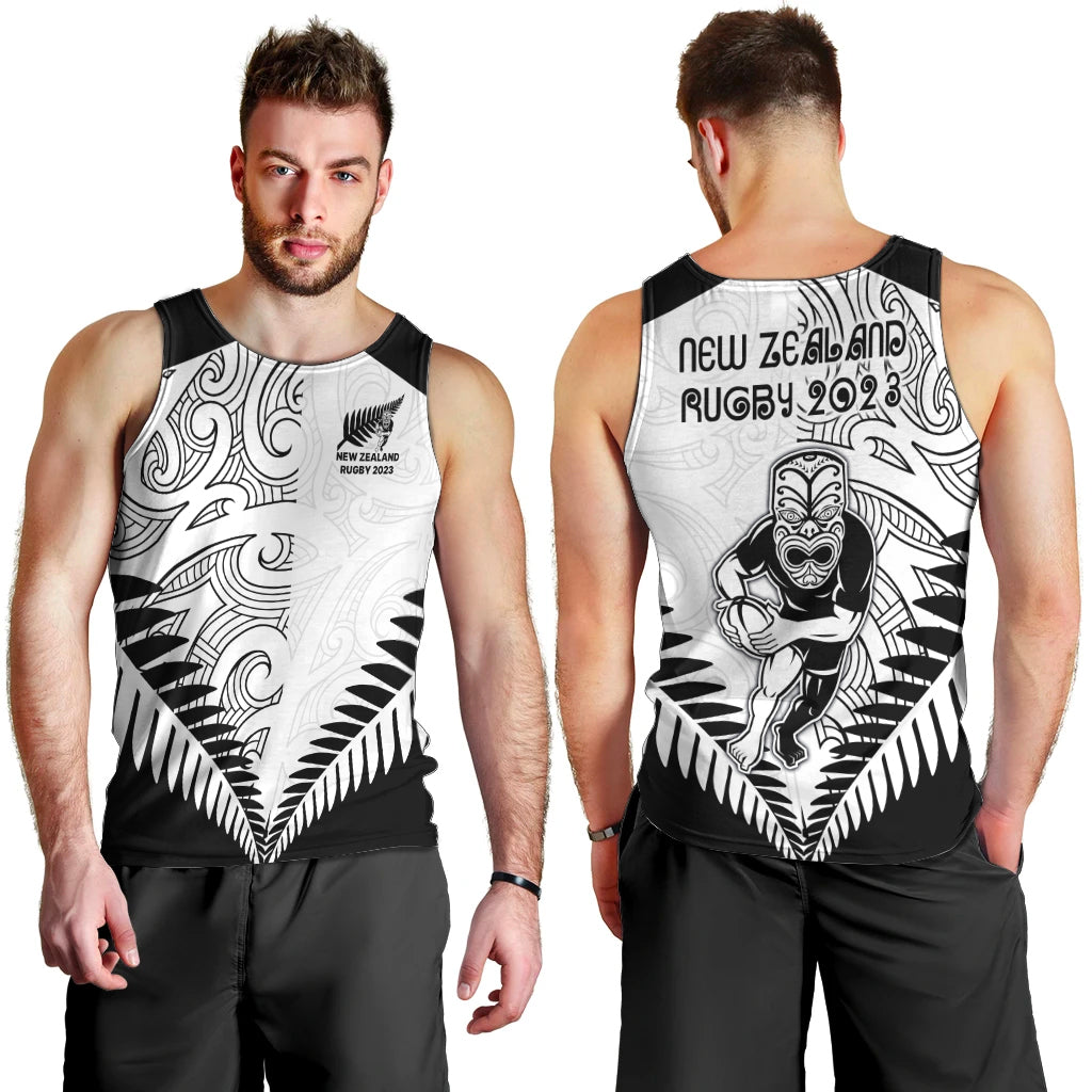 New Zealand Rugby Men Tank Top Proud Aoteroa Stylised Maori Koru - Vibe Hoodie Shop