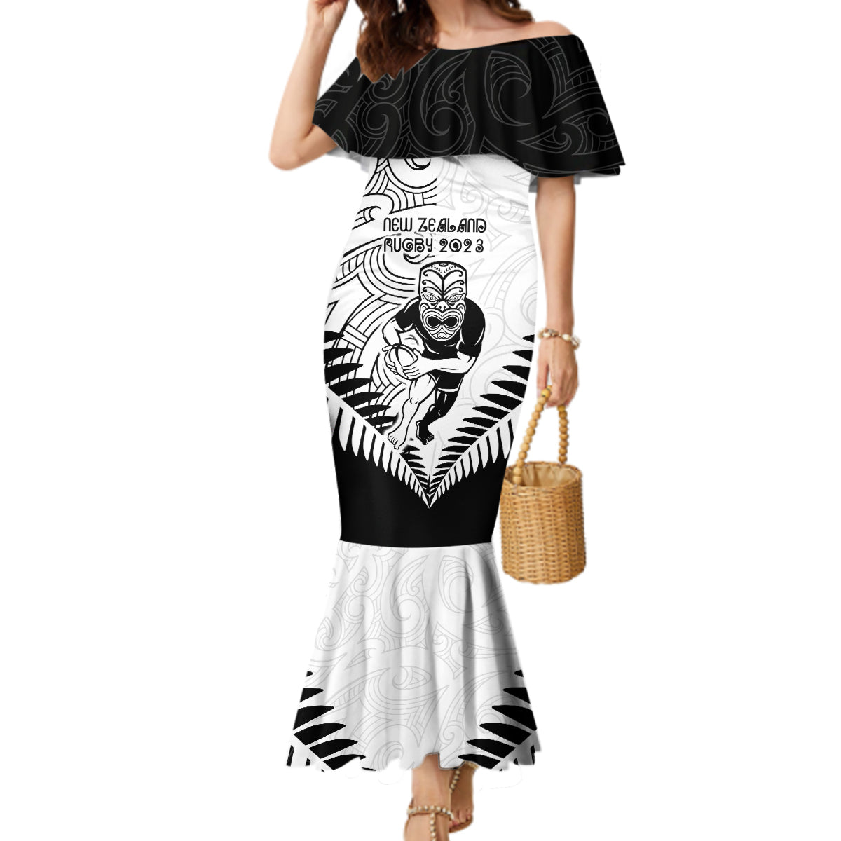 new-zealand-rugby-mermaid-dress-proud-aoteroa-stylised-maori-koru