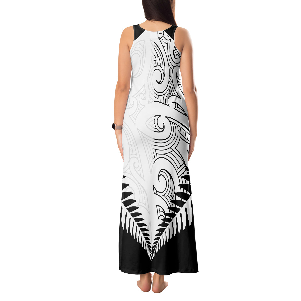 new-zealand-rugby-tank-maxi-dress-proud-aoteroa-stylised-maori-koru