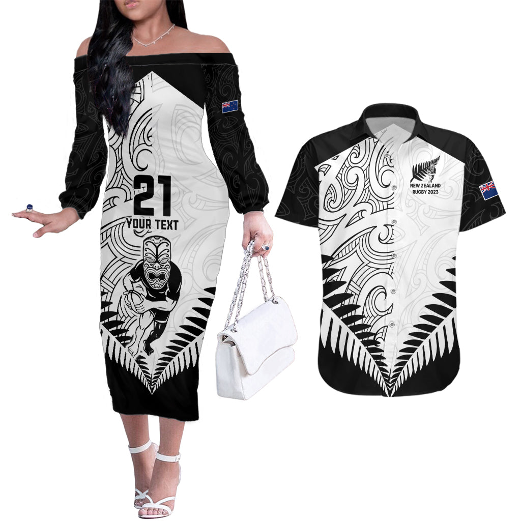 custom-new-zealand-rugby-couples-matching-off-the-shoulder-long-sleeve-dress-and-hawaiian-shirt-proud-aoteroa-stylised-maori-koru