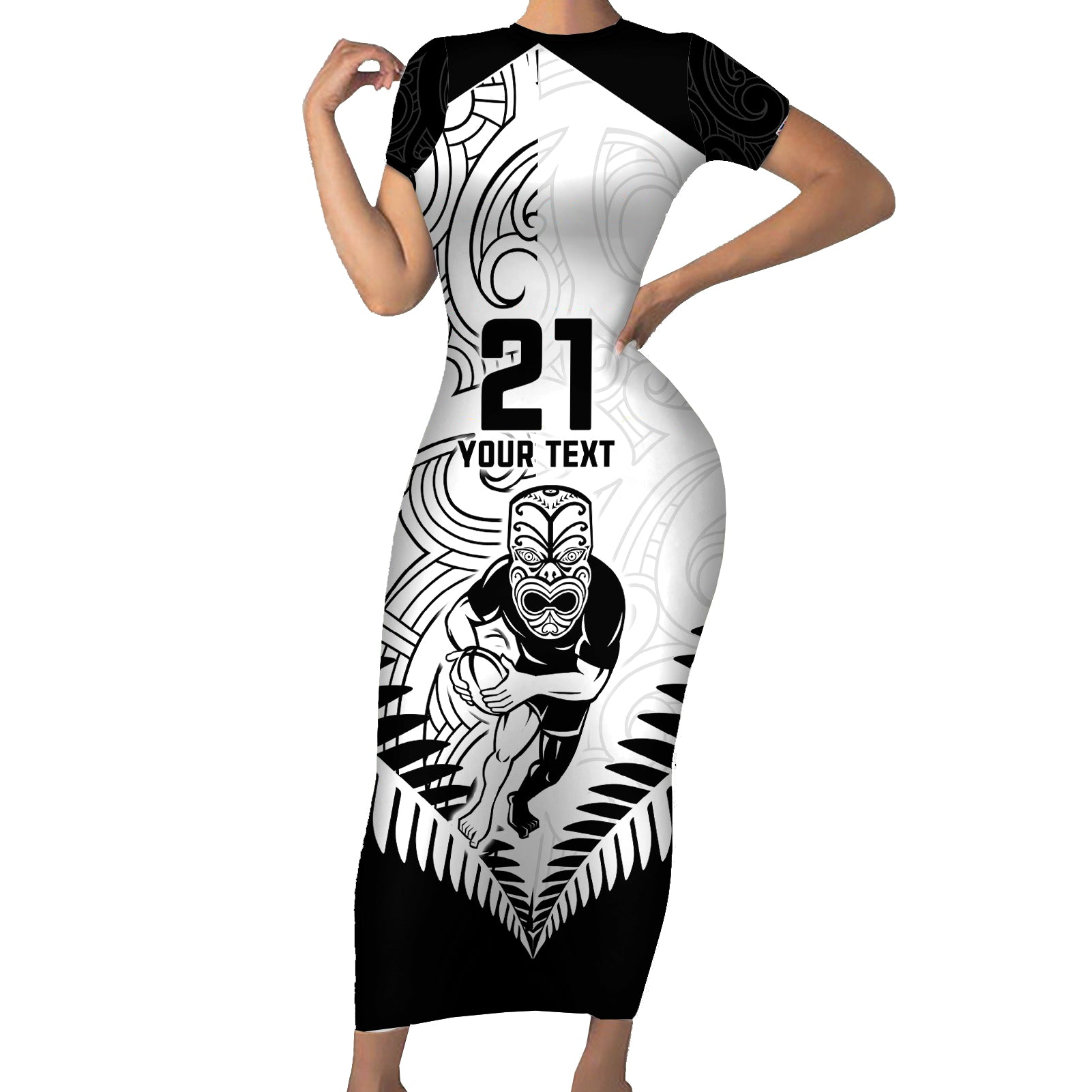 custom-new-zealand-rugby-short-sleeve-bodycon-dress-proud-aoteroa-stylised-maori-koru