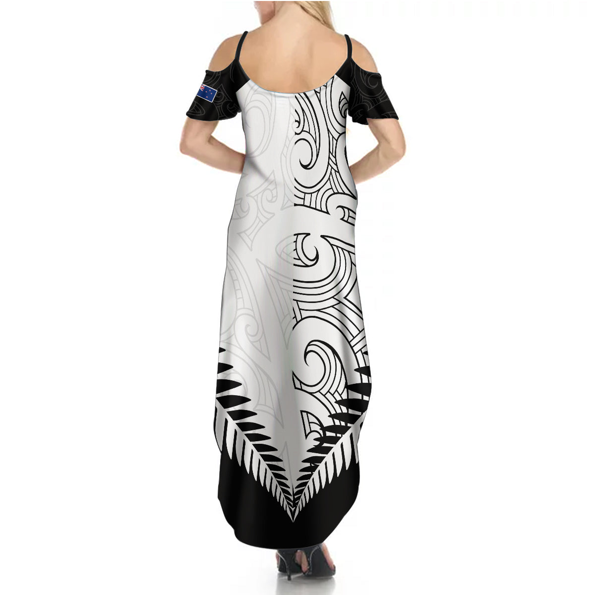 custom-new-zealand-rugby-summer-maxi-dress-proud-aoteroa-stylised-maori-koru