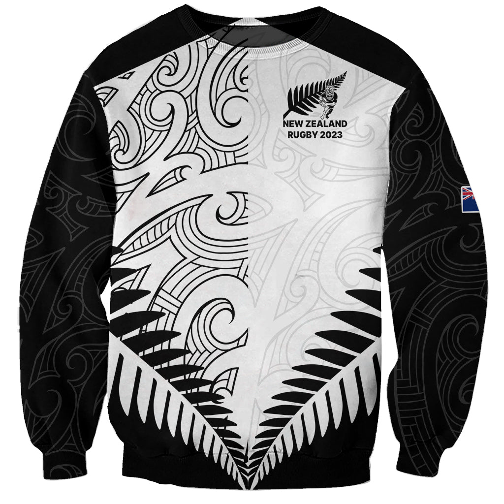 Custom New Zealand Rugby Sweatshirt Proud Aoteroa Stylised Maori Koru - Vibe Hoodie Shop