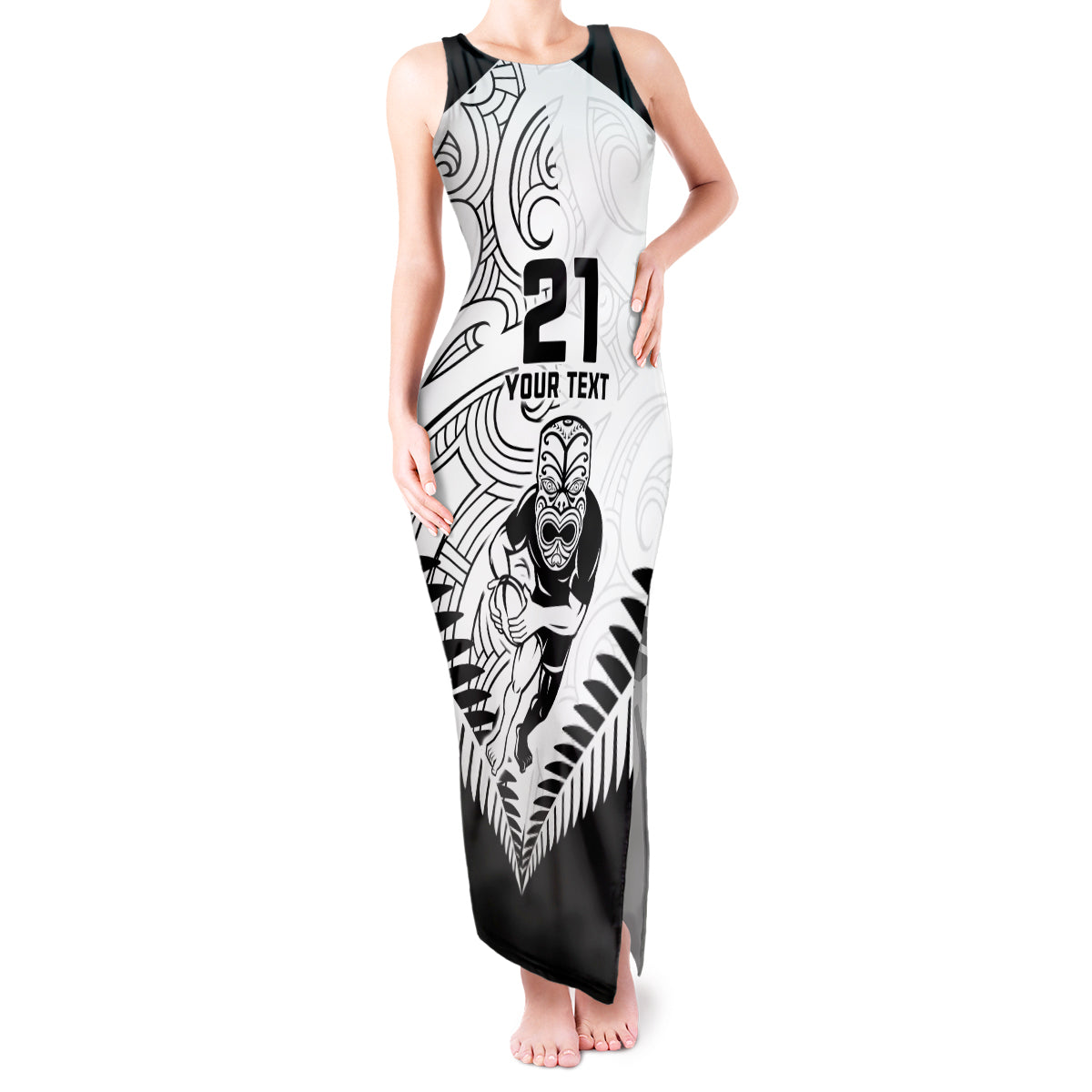 custom-new-zealand-rugby-tank-maxi-dress-proud-aoteroa-stylised-maori-koru