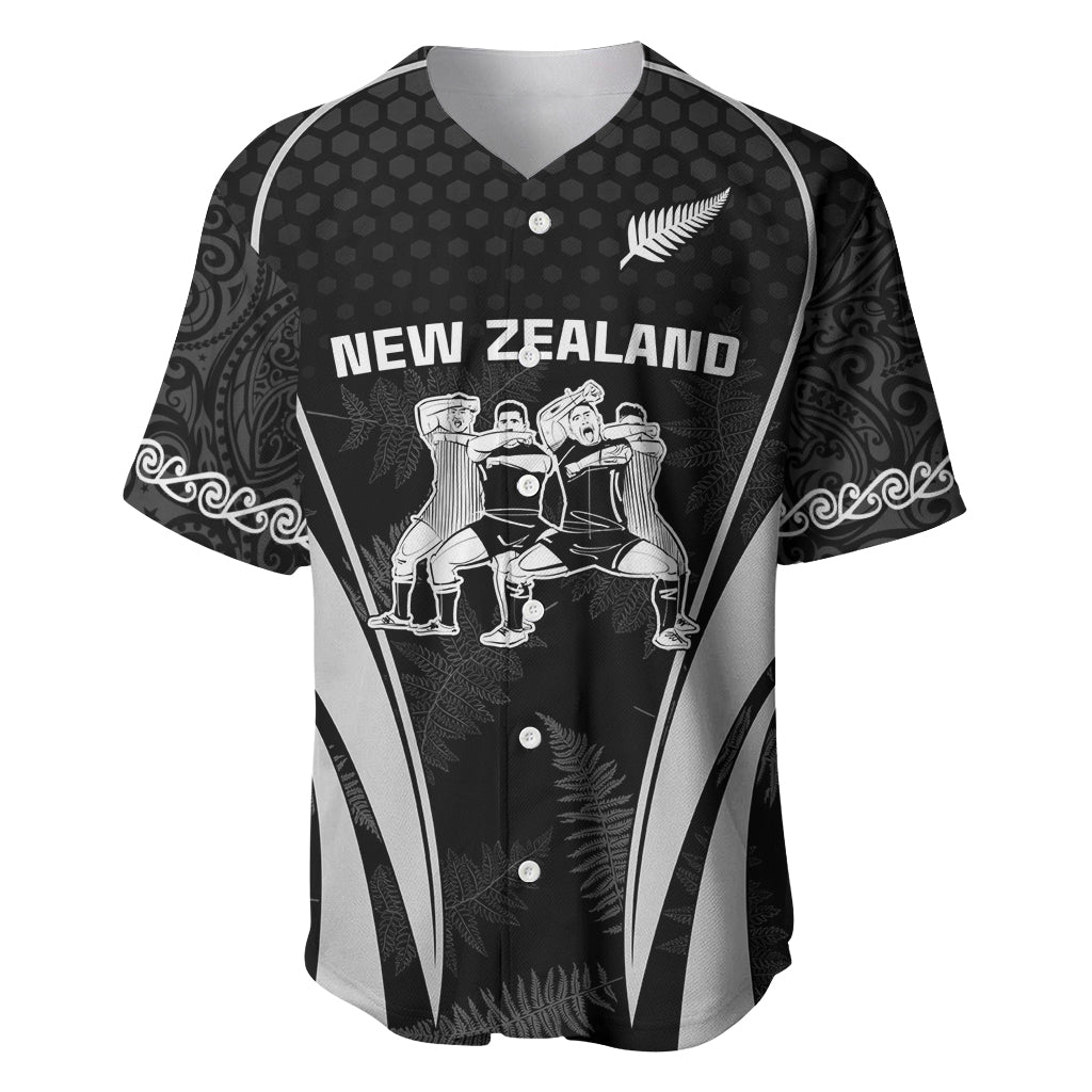 New Zealand Aotearoa Rugby Baseball Jersey Haka Dance Mixed Silver Fern Sporty Style - Vibe Hoodie Shop