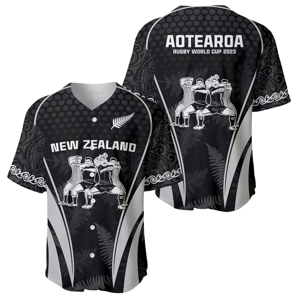 New Zealand Aotearoa Rugby Baseball Jersey Haka Dance Mixed Silver Fern Sporty Style - Vibe Hoodie Shop