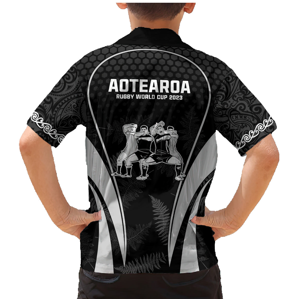 new-zealand-aotearoa-rugby-family-matching-mermaid-dress-and-hawaiian-shirt-haka-dance-mixed-silver-fern-sporty-style