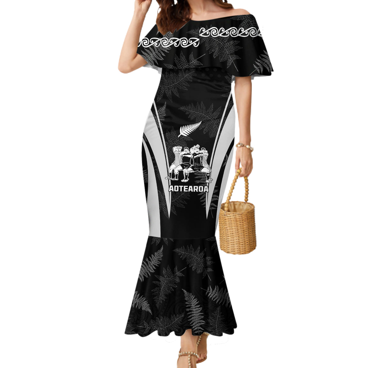 new-zealand-aotearoa-rugby-mermaid-dress-haka-dance-mixed-silver-fern-sporty-style