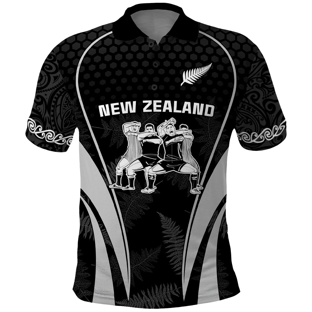 New Zealand Aotearoa Rugby Polo Shirt Haka Dance Mixed Silver Fern Sporty Style LT9 - Vibe Hoodie Shop