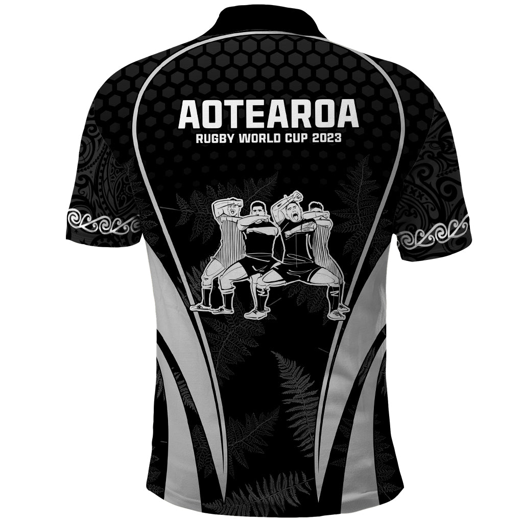 New Zealand Aotearoa Rugby Polo Shirt Haka Dance Mixed Silver Fern Sporty Style LT9 - Vibe Hoodie Shop