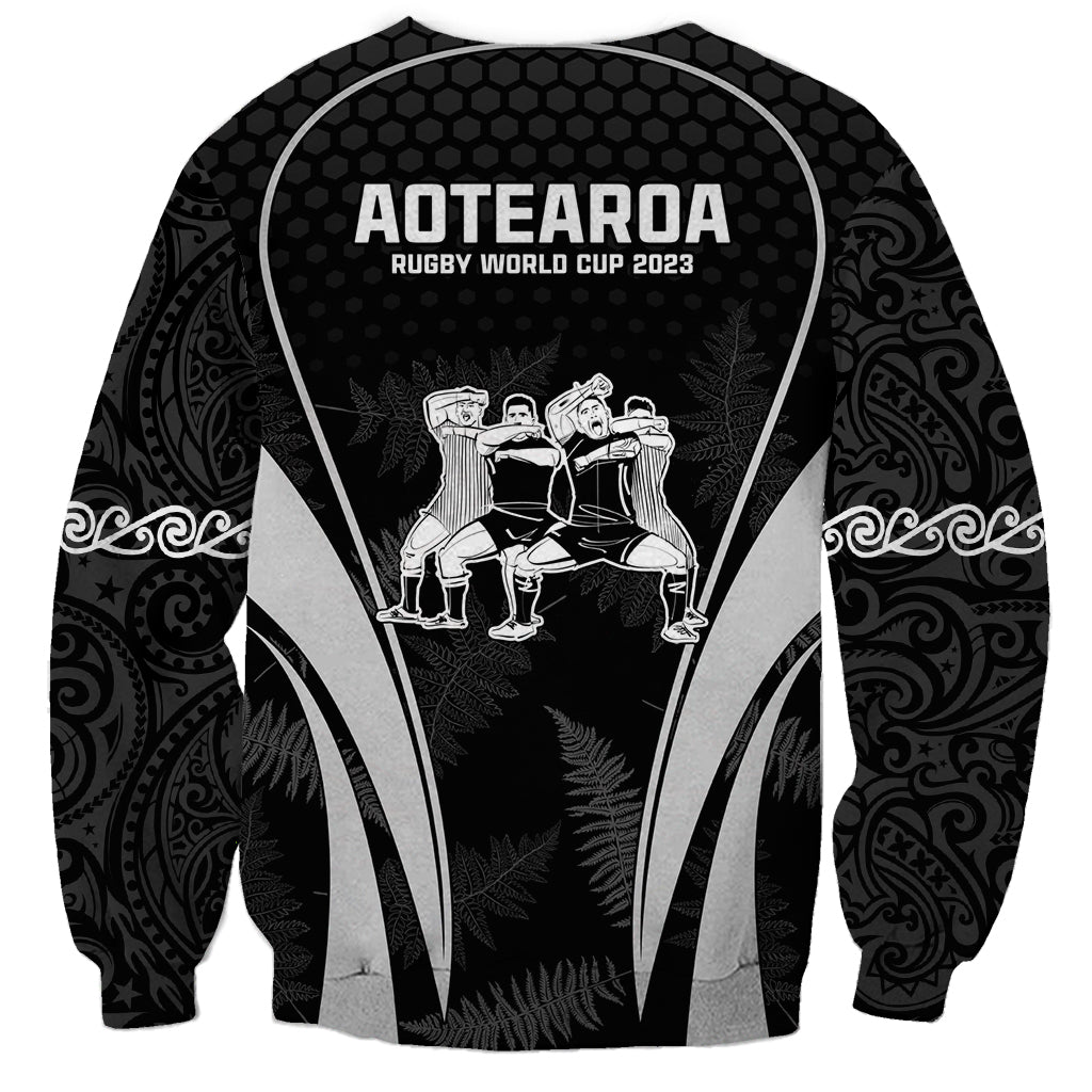 New Zealand Aotearoa Rugby Sweatshirt Haka Dance Mixed Silver Fern Sporty Style - Vibe Hoodie Shop