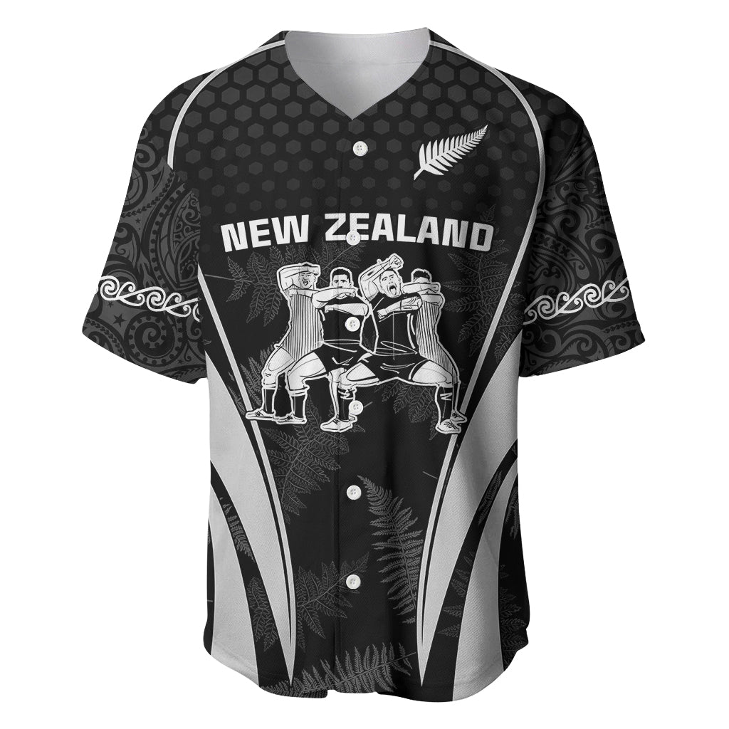 Custom New Zealand Aotearoa Rugby Baseball Jersey Haka Dance Mixed Silver Fern Sporty Style - Vibe Hoodie Shop