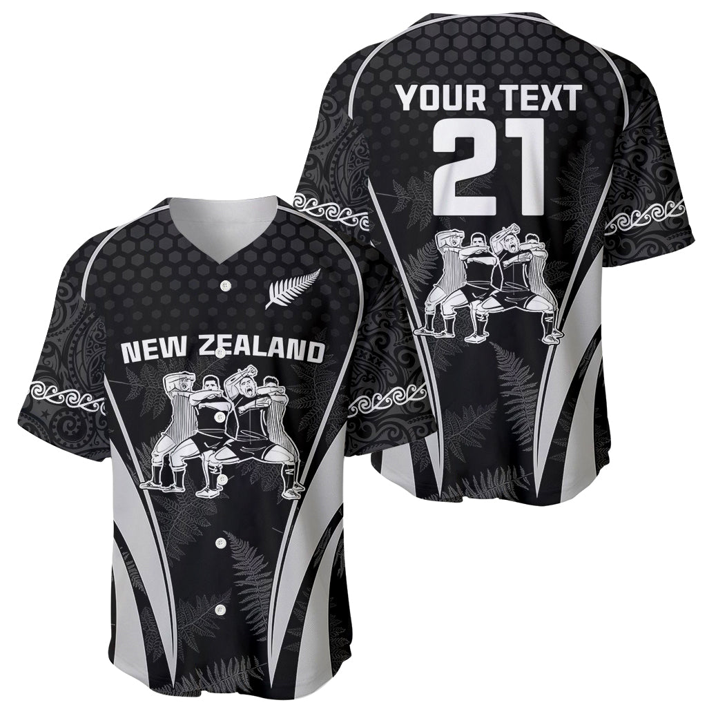 Custom New Zealand Aotearoa Rugby Baseball Jersey Haka Dance Mixed Silver Fern Sporty Style - Vibe Hoodie Shop