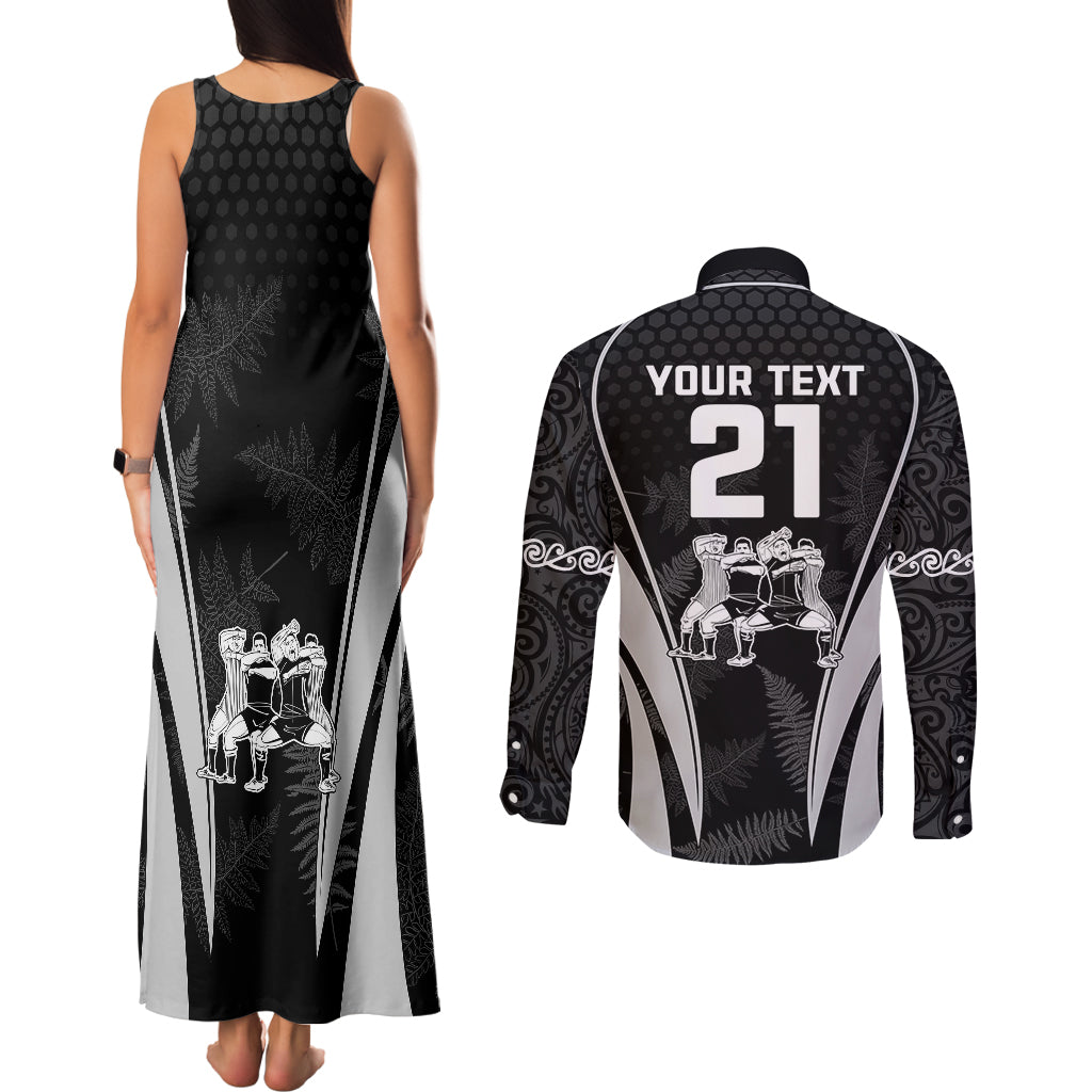 custom-new-zealand-aotearoa-rugby-couples-matching-tank-maxi-dress-and-long-sleeve-button-shirts-haka-dance-mixed-silver-fern-sporty-style