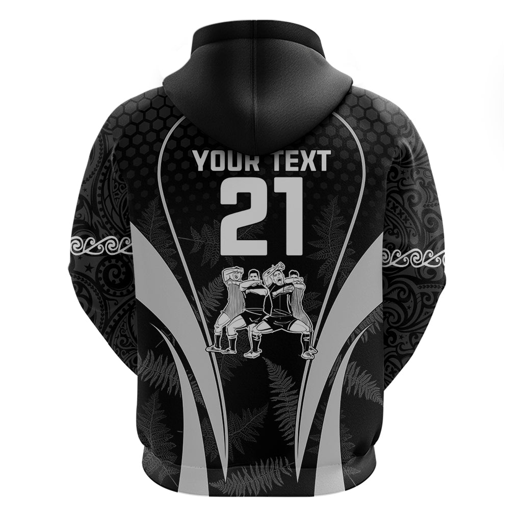 Custom New Zealand Aotearoa Rugby Hoodie Haka Dance Mixed Silver Fern Sporty Style LT9 - Vibe Hoodie Shop