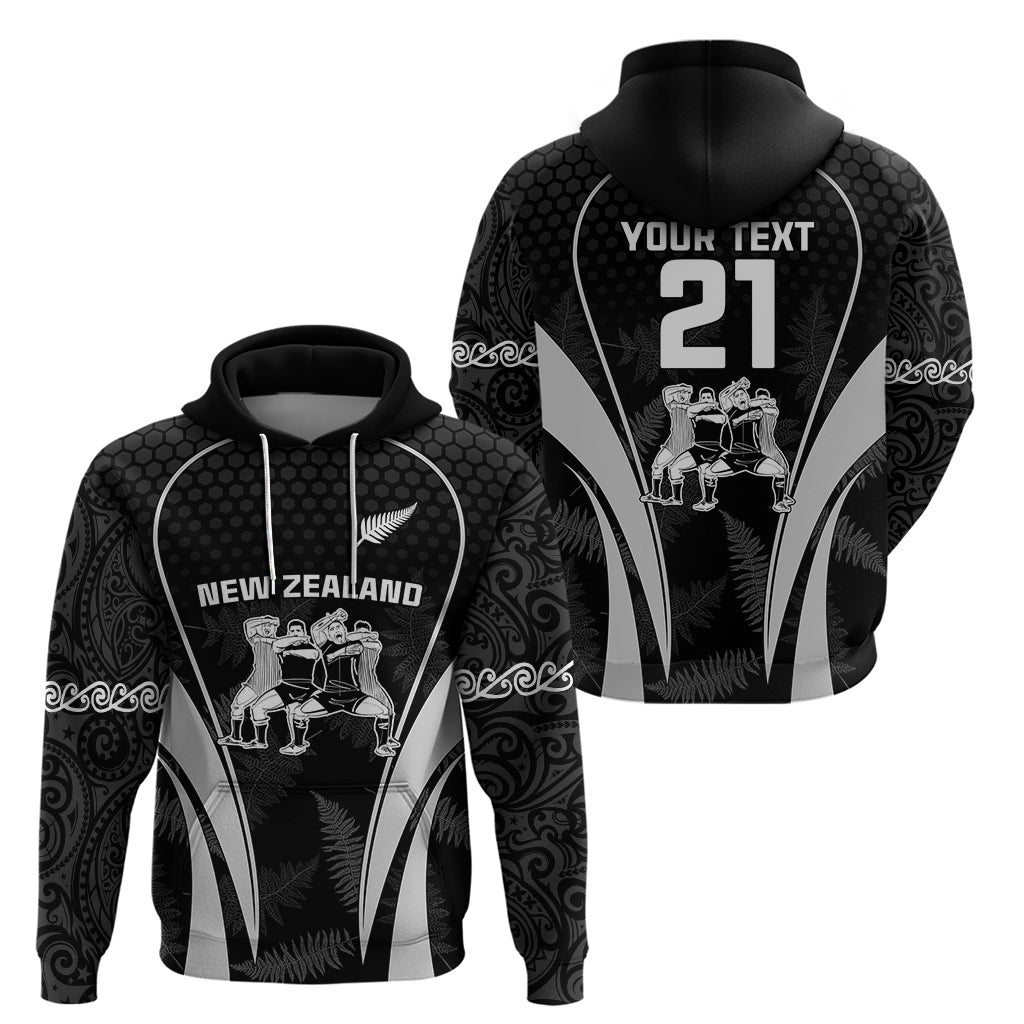 Custom New Zealand Aotearoa Rugby Hoodie Haka Dance Mixed Silver Fern Sporty Style LT9 - Vibe Hoodie Shop