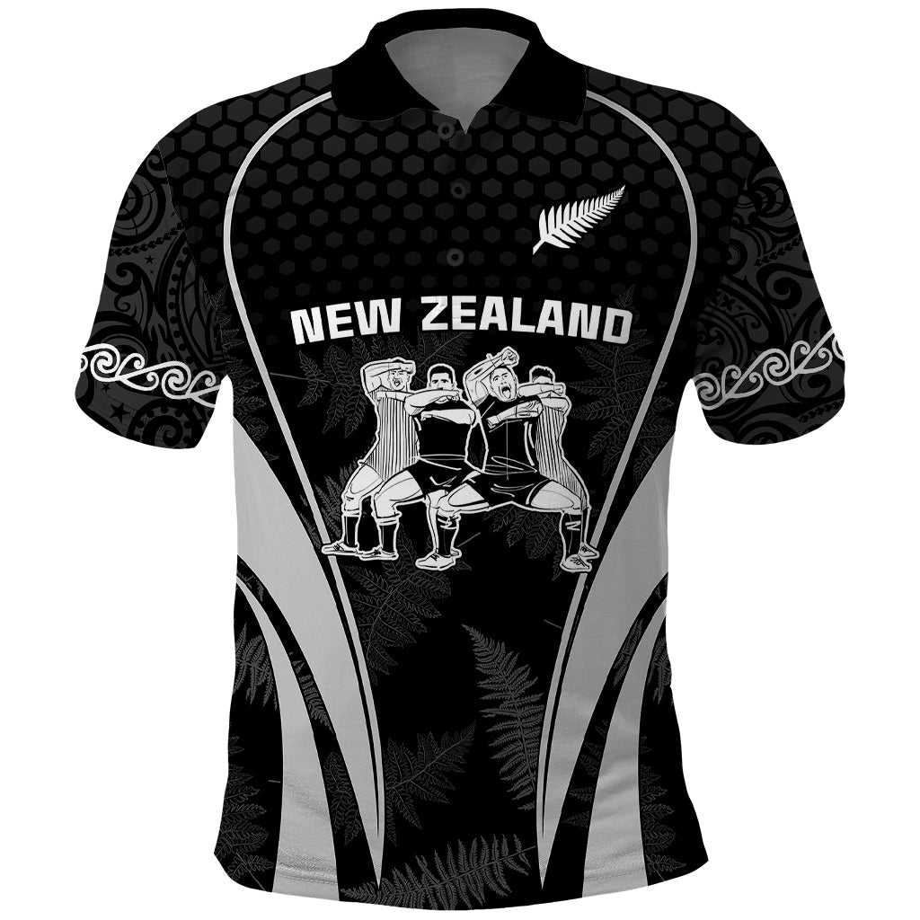 Custom New Zealand Aotearoa Rugby Polo Shirt Haka Dance Mixed Silver Fern Sporty Style LT9 - Vibe Hoodie Shop